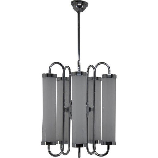 Vintage bauhaus chandelier with 5 branches, 1930