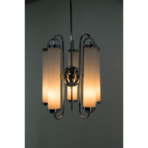 Vintage bauhaus chandelier with 5 branches, 1930