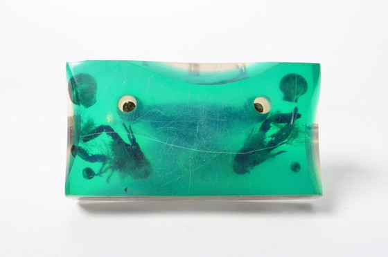 Image 1 of Calendario perpetuo in lucite e cromo 