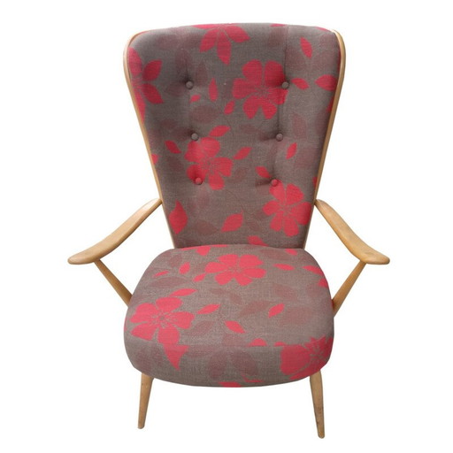Vintage armchair with high back for Ercol, 1970
