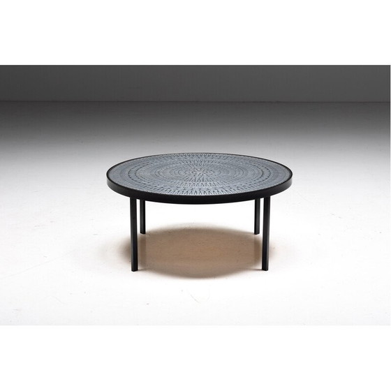 Image 1 of Vintage coffee table in mosaic and aluminum by Raf Verjans, Belgium 1970