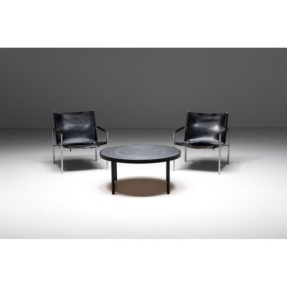 Image 1 of Vintage coffee table in mosaic and aluminum by Raf Verjans, Belgium 1970