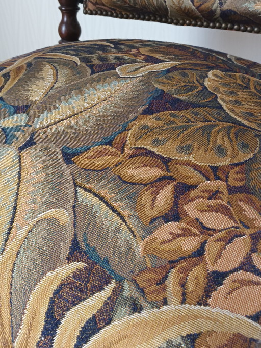 Walnut Armchair Neo-Renaissance Style Xxème