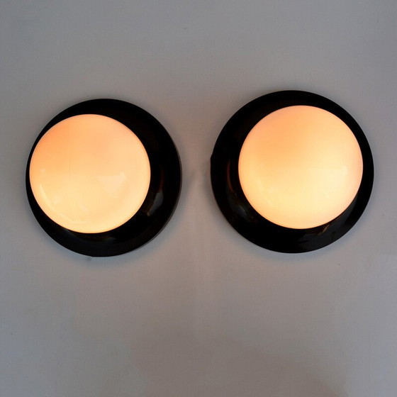 Image 1 of Pair of vintage plastic ceiling lamp for Polam Radom, Poland 1970