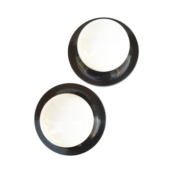 Image 1 of Pair of vintage plastic ceiling lamp for Polam Radom, Poland 1970