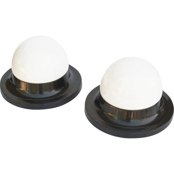 Image 1 of Pair of vintage plastic ceiling lamp for Polam Radom, Poland 1970