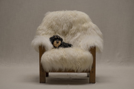 Image 1 of 'Yeti' Easy Chair In Sheep Upholstery