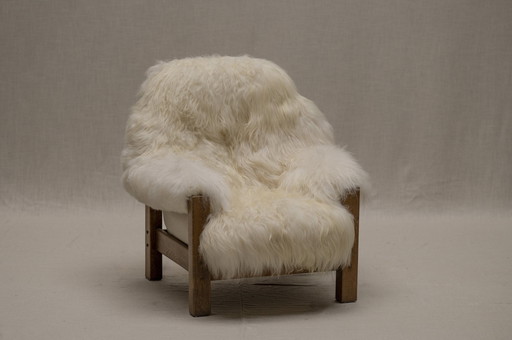 'Yeti' Easy Chair In Sheep Upholstery