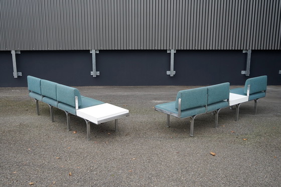 Image 1 of Mid - Century bench made of aluminum by John Behringer for JG Furnic