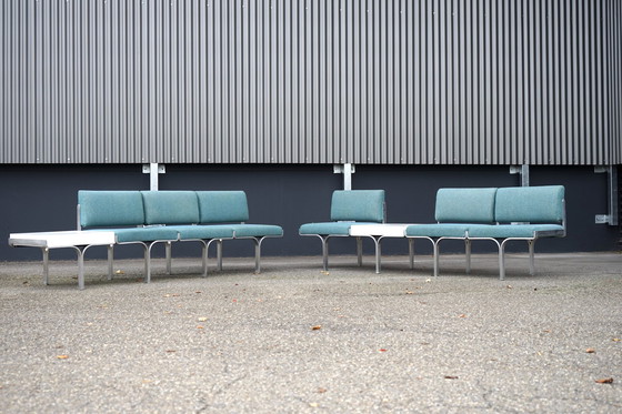 Image 1 of Mid - Century bench made of aluminum by John Behringer for JG Furnic