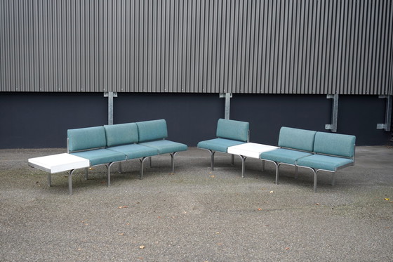 Image 1 of Mid - Century bench made of aluminum by John Behringer for JG Furnic