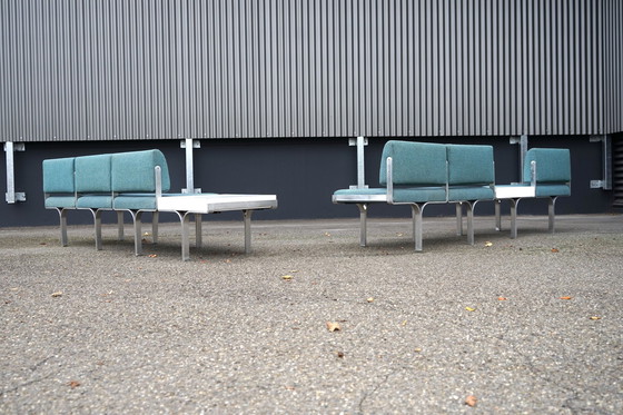 Image 1 of Mid - Century bench made of aluminum by John Behringer for JG Furnic