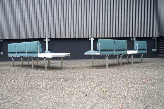 Image 1 of Mid - Century bench made of aluminum by John Behringer for JG Furnic