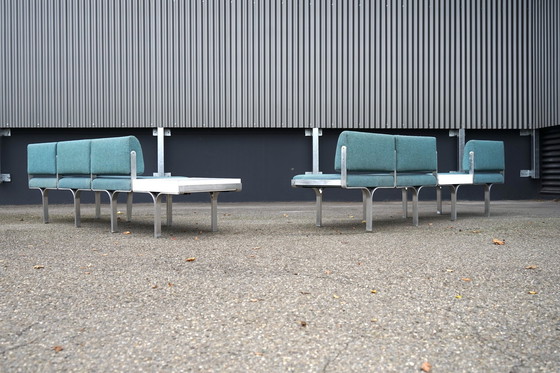 Image 1 of Mid - Century bench made of aluminum by John Behringer for JG Furnic