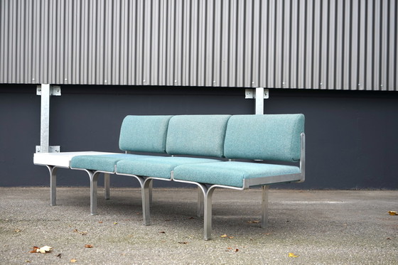 Image 1 of Mid - Century bench made of aluminum by John Behringer for JG Furnic