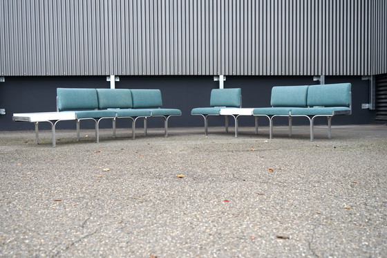 Image 1 of Mid - Century bench made of aluminum by John Behringer for JG Furnic