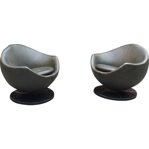Pair of vintage "Mars" armchairs by Pierre Guariche for Meurop, 1965