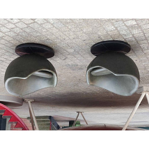Pair of vintage "Mars" armchairs by Pierre Guariche for Meurop, 1965