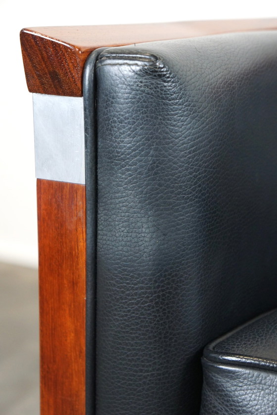 Image 1 of Design armchair by Schuitema, ArtDeco style with black leather from the decoforma series