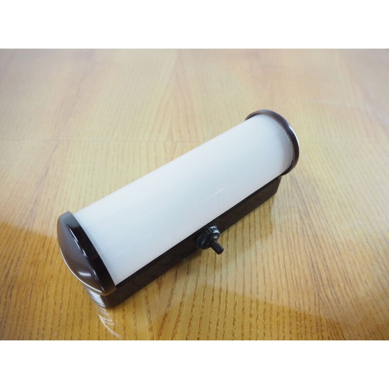 Image 1 of Vintage wall lamp in bakelite and Art Deco glass, Czechoslovakia 1940