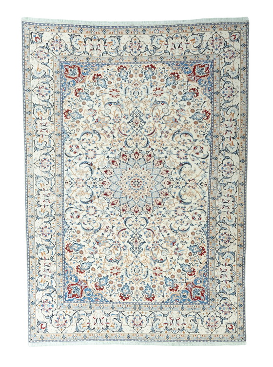 Image 1 of 362 X 254 Cm Hand-Knotted Nain 9 La Rug With Silk