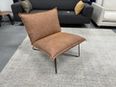 jess Design Fauteuil Earl cuir marron