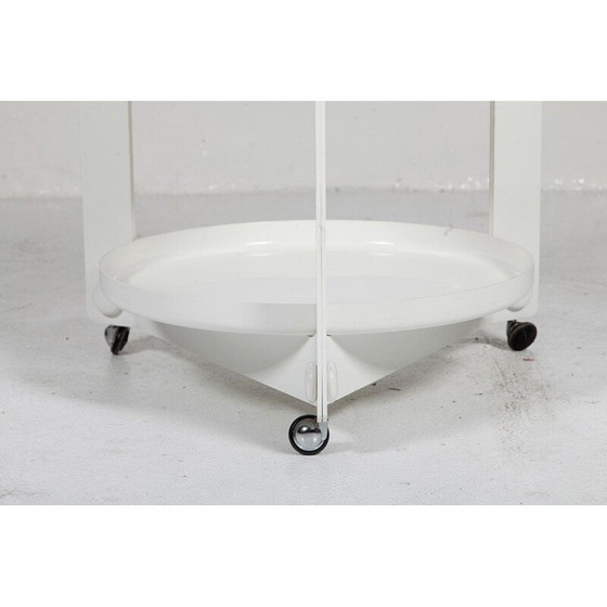 Image 1 of Vintage plastic trolley with 2 removable trays by Luigi Massoni for Guzzini, 1970