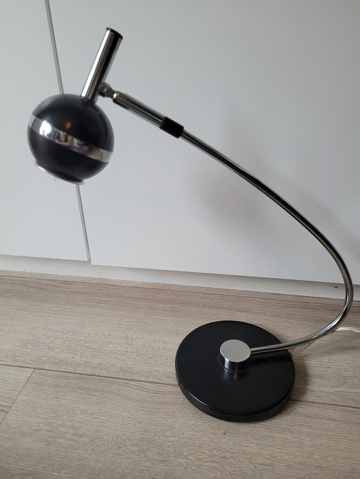 Eglo Retro Touch Lamp Black And Chrome