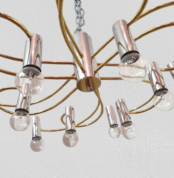 Image 1 of Cosack ceiling light brass/chrome Sputnik Vintage