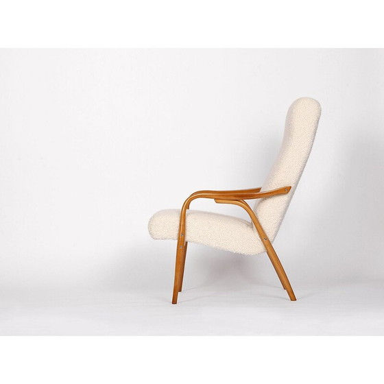 Image 1 of Mid century boucle armchair by Antonin Suman for Ton, Czechoslovakia 1950s