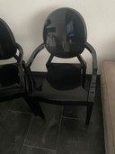 2x Kartell Louis Ghost by Philippe Starck Armchair chairs black