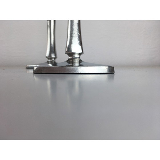 Image 1 of Pair of vintage Danish candlesticks by Just Andersen, 1940s