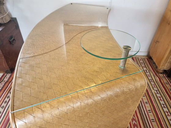 Image 1 of Scrivania Boomerang vintage in stile Art Déco in acero