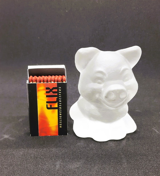 Image 1 of Goebel Figure Cute Little Piglet Frosted Glass 1980'S