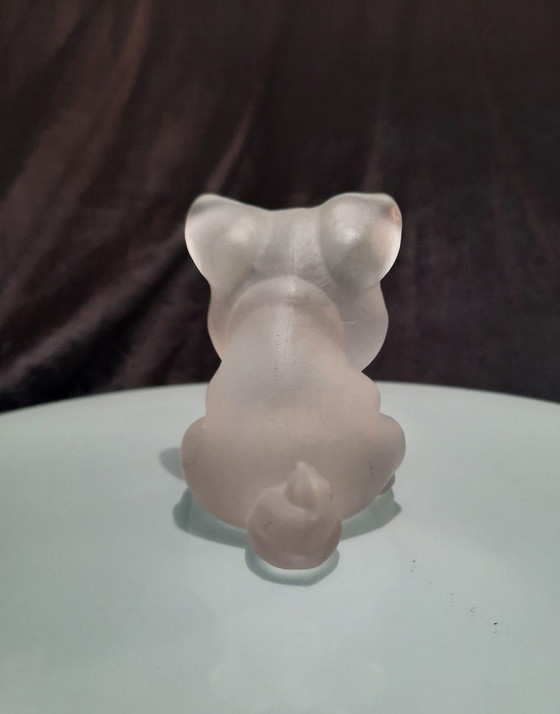 Image 1 of Goebel Figure Cute Little Piglet Frosted Glass 1980'S