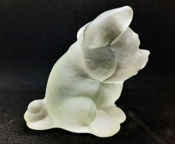 Image 1 of Goebel Figure Cute Little Piglet Frosted Glass 1980'S