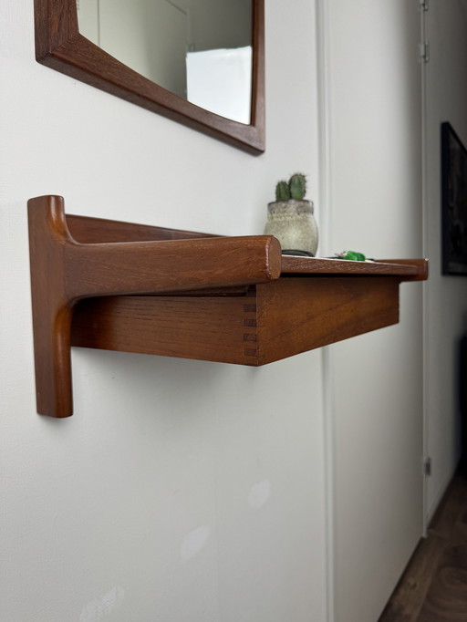 Vintage Teak Wall Drawer