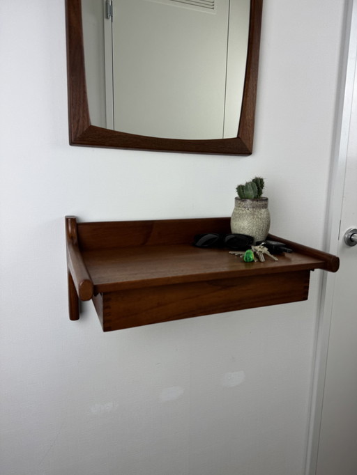 Vintage Teak Wall Drawer