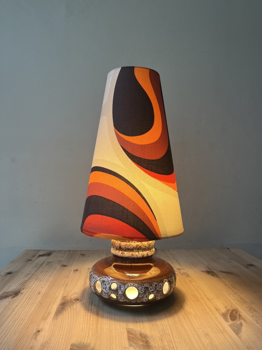 Vintage 70S W-Germany Ceramic Lava Table Light