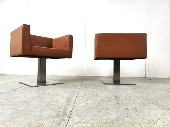 Image 1 of 2x Modern Italian armchairs