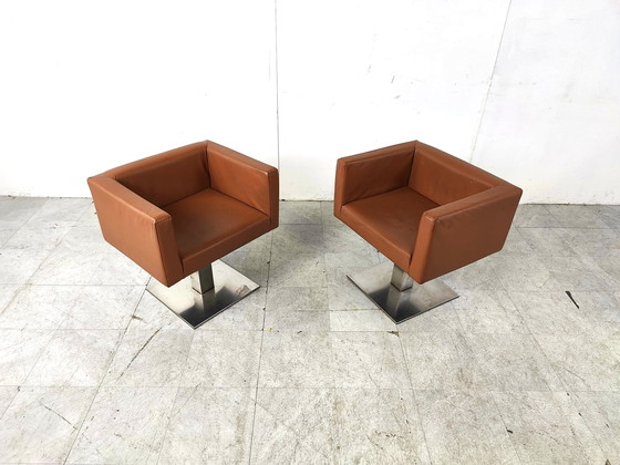 Image 1 of 2x Modern Italian armchairs