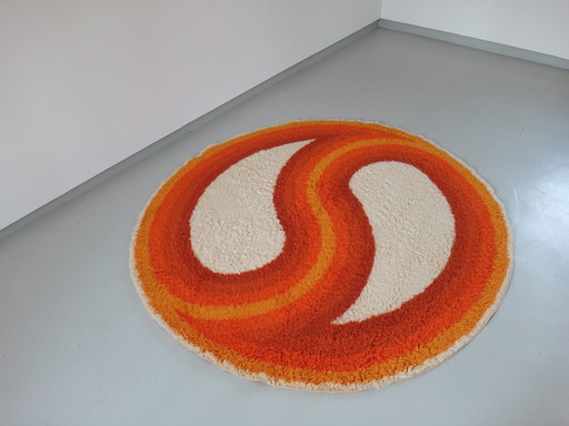 Grand tapis rond Ø 250 cm Højer Eksport Wilton, 1960s