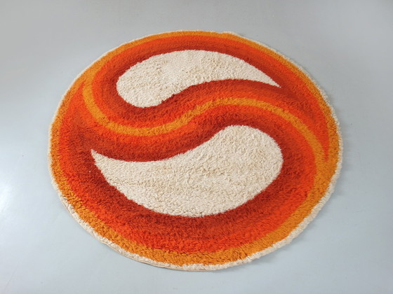 Image 1 of Grand tapis rond Ø 250 cm Højer Eksport Wilton, 1960s