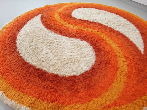 Image 1 of Grand tapis rond Ø 250 cm Højer Eksport Wilton, 1960s