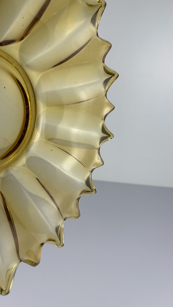 Image 1 of Ciotola Art Déco in ambra con girasole 