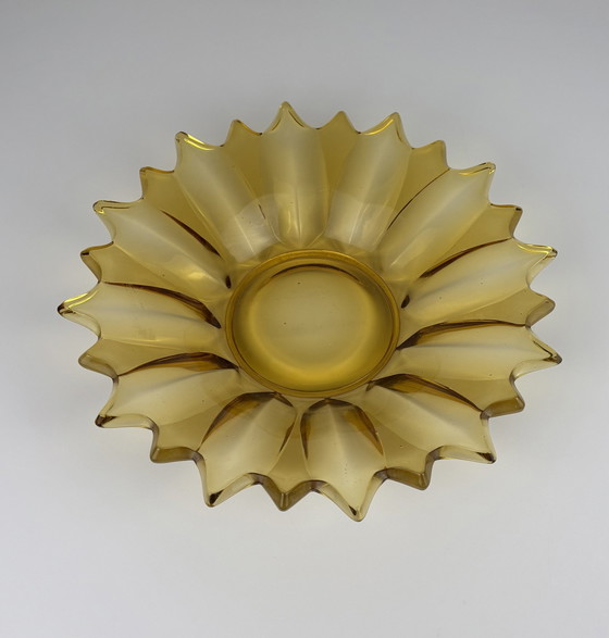 Image 1 of Ciotola Art Déco in ambra con girasole 