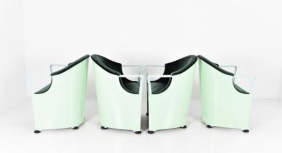 Image 1 of 4x Armchairs Marked Tronetto By Luigi Origlia