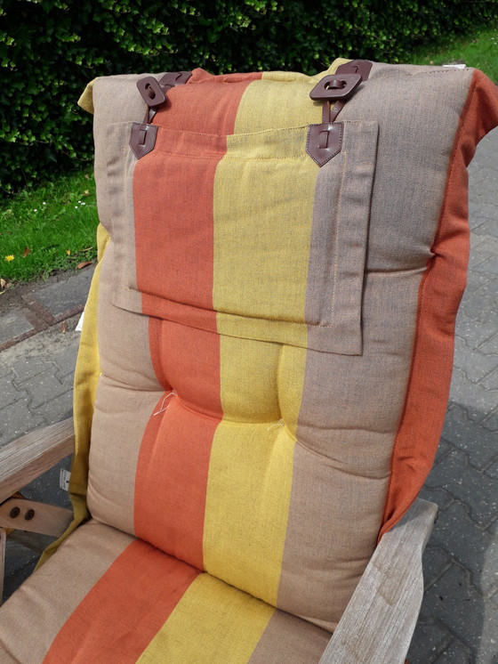 Image 1 of 2 Teak & Garden Ocean recliners with Lambert Outdoor cushions