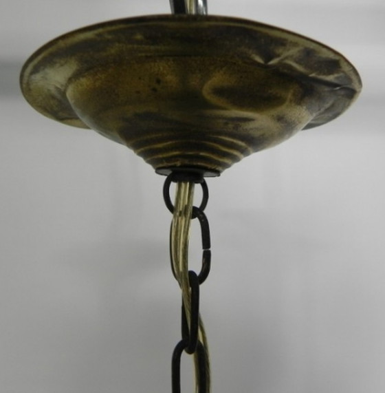 Image 1 of Art Deco hanging lamp with 6 glass plates