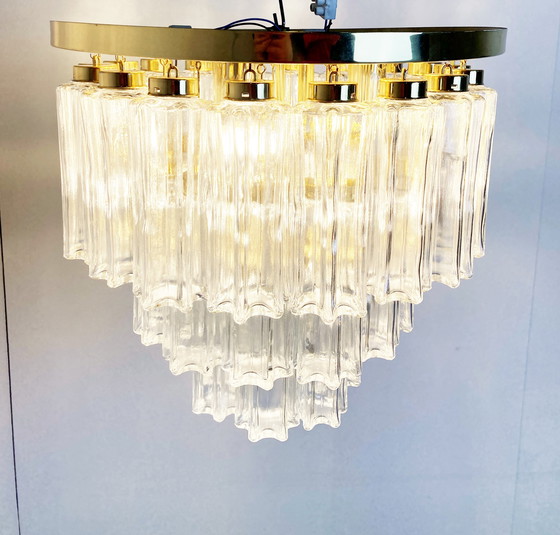 Image 1 of Flush mount chandelier by Glashutte Limburg, 1970s